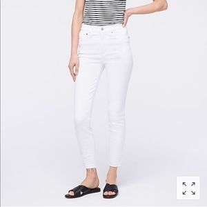 JCrew 10” Highest -Rise Toothpick Jean in White